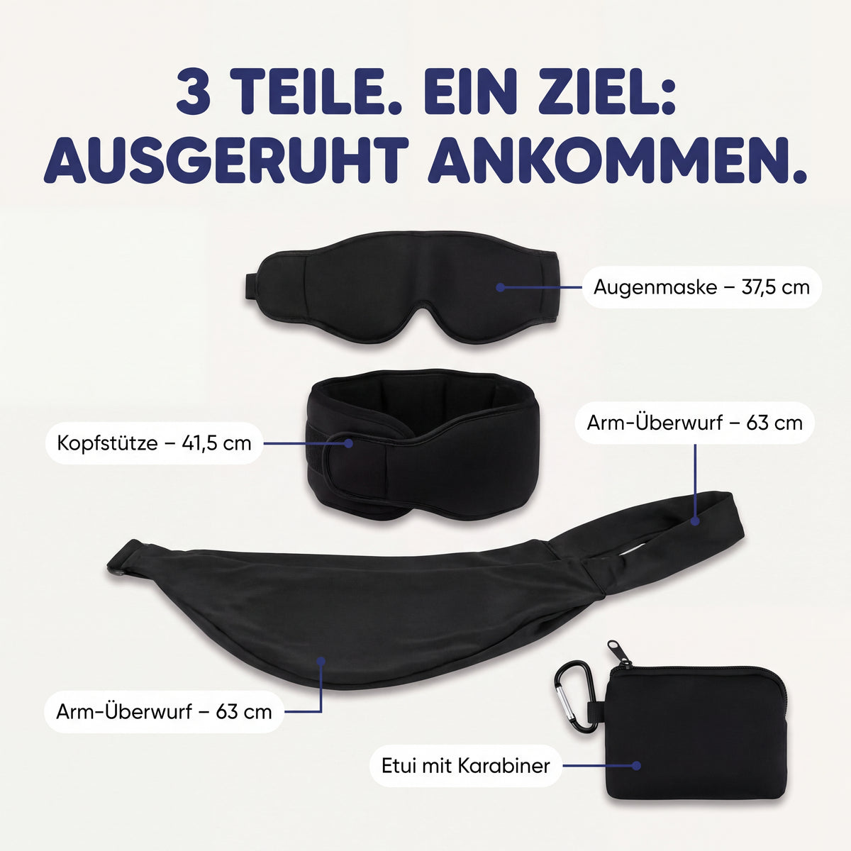 3-in-1 Schlafset: endlich im Flieger schlafen