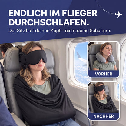 3-in-1 Schlafset: endlich im Flieger schlafen